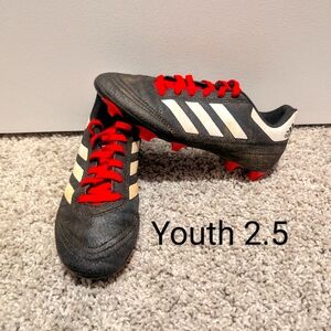 🟢⭐2/$25⭐Youth 2.5 Adidas soccer cleats red black white
